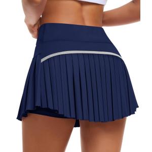 JoyGirl Womens Pleated Tennis Skirt with Shorts High Waisted Golf Skort Mini Skirt Workout Skirt Athletic Skorts with Pockets XS