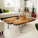Natural Wood Coffee Table Unique Live Edge Coffee Table for Living Room