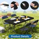 6FT Picnic Black Spandex Table Cloth - 2 Pack Fitted Rectangle Tablecloth for Folding Tables, Washable Table Cover for Outdoor, Camping, Picnic, Banquet and Party (30" x 72")