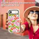 for iPhone Air Case Cute - Compatible with Magsafe - Military-Grade 20 ft Drop Protection Shockproof Phone Case - Funny Checkered Cherry Design for iPhone 17 Air (6.5") Glitter Clear