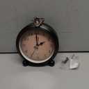 TooTa Vintage Retro Analog Alarm Clock, 4 inch Super Silent Non Ticking Small Clock with Night Light, Battery Operated, Simply Design, for Living Room, Bedroom, Bedside, Desk, Gift Clock (Arabic)