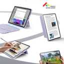 ESR for iPad Air 11 Inch Case with Keyboard M4/M3/M2 (2026/2025/2024) & Air 5th/4th Gen Shift Keyboard Case, Magnetic Detachable Keyboard, Portrait/Landscape Modes, Click-Anywhere Trackpad, Purple