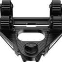 Doubleheader with Dual Kayak Paddle Holder, Multi-Functional Kayak Paddle Holder, Dual Head Kayak Track Mount Accessories with Two Security Tethers - Kayak Oar/Fishing Net/Gaff Holder for Fishing