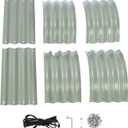 Raised Bed Metal Plant Bed Oval Garden Plant Box Terraces Vegetable Bed Plant Pot Flower Box for Balcony Terrace and Garden 105 X 60 X 28 Cm (Light Green)