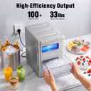 SENIX Nugget Ice Maker Countertop, 2 in 1 Portable Soft Pellet Ice Machine