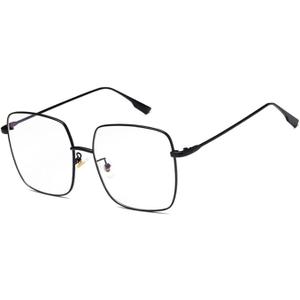 Blue Light Blocking Glasses Oversized Square Frame Women/Men Anti Eyestrain Computer Eyeglasses L3000A