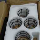 30" Farmhouse Kitchen Light Fixture, Black Hanging Kitchen Chandelier, 4-Light Rustic Dining Room Light Adjustable Height with Wood and Metal Frame, Suit for Farmhouse, Industrial Style