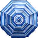 Blissun 7.2' Beach Umbrella with Sand Anchor, Outdoor Portable Beach Umbrella for Sand with Tilt Pole, Carry Bag, Air Vent