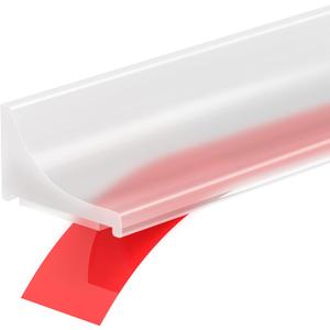 39Inch Shower Threshold Water Dam, Self-Adhesive Silicone Shower Barrier Water Stopper Shower Door Bottom Seal Strip Shower Splash Guard for Bathroom Kitchen Bathtub (Transparent)