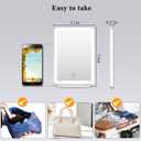 Rechargeable LED Lighted Makeup Mirror with 10X Magnification, Touch Screen Dimming, 3 Color Lighting Modes, and Foldable Stand - Perfect for Travel, Home, and Professional Use