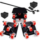 1200 lb Capacity  Heavy Duty Furniture Movers with Wheels and Moving Dolly, Includes Furniture Lifter Jacks Tool Set, Gliders, Sliders, 5 Rollers Casters Cart. Easily Move Furniture, Piano, Equipment