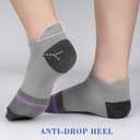 Gonii Women's Ultra-Thin Lightweight No-Show Ankle Socks - Seamless Toe Design, Non-Slip Arch Band (6 Pairs) for Running (2 Black+2 White+2 Grey)