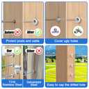 TooTaci 200 Pack T316 Stainless Steel Protector Sleeves Inner Thickened for Metal/Wood Post of 1/8 Cable Railing Kit, Marine Cable Railing Hardware for 1/8 Wire Through No Gap for Railing Decor ﻿