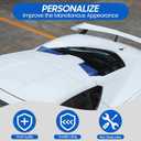 Rear Window Spoiler Trim Strips Compatible with Chevrolet Corvette C8 2020-2025, ABS Rear Trunk Upper Window Spoiler Wickers, Reduce The Wind Noise, for Coupe, 2PCS (Blue)