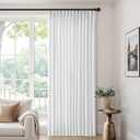 Pinch Pleated Curtains 96 Inch x 180 Inch 1 Panel, Privacy Curtain Let Light in Window Drapes for Living Room Bedroom Natural