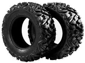 Complete Set of 2 All Terrain ATV UTV Tires 25x8-12 Front & 25x10-12 Rear 6PR Tubeless