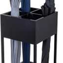 MyGift Premium Hotel Series Opaque Black Acrylic Freestanding Umbrella Holder Rack, Commercial Grade 12mm & 8mm Thick Acrylic Home Entryway Storage Stand for Long and Short Umbrellas