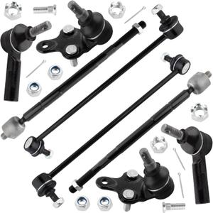 K90518 K90519 K9499 ES3306 EV301 Front Stabilizer Sway Bar Links Lower Ball Joints Inner & Outer Tie Rod Ends for Toyota Sienna 1998 1999 2000 2001 2002 2003, Pack of 8