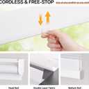 LazBlinds No Tools No Drill Cordless Zebra Blinds for Windows, Dual Layer Light Control for Day and Night, Light Filtering Privacy Roller Blinds and Shades for Home, 21" W x 72" H, White