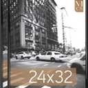 MCS Trendsetter 24x32 Poster Frame Black High-Gloss, Vertical & Horizontal Wall Hanging Large Picture Frame for Photos, Posters & Art Prints (2-Pack)