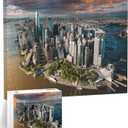 Puzzle Canvas Wall Art 366 Plastic Pieces for Adults - Henry Do - Aerial Photography - New York City, USA - Unique Gift & Home Dcor with Jigsaw Puzzle Artwork [HN1308]