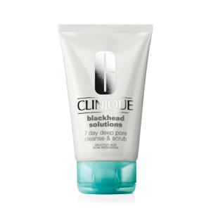 2 x Clinique Blackhead Solutions 7 Day Deep Pore Cleanse & Scrub, Daily Face Cleanser Facial Scrub With Salicylic Acid + Vitamin E For All Skin Types, 4.2 Fl Oz
