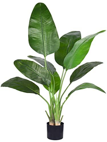 Artificial Bird of Paradise - Fake Plants Indoor Faux Tropical Palm Potted Dypsis Lutescens for Home Office Decor Housewarming (6FT-1Pack)