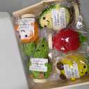 Thank You Gifts for Women 6PCS Positive Crochet Vegetables & Fruits, Employee Appreciation Gifts Emotional Support Crochet Buddies Administrative Professional Day Gift Easter Basket for Women Coworker
