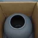 Ceramic Rustic Vase, 10.8 Inch Farmhouse Minimalist Tall Flower Vase for Table, Living Room, Home Decor, Bathroom, Holiday, Wedding, Set of 1, Sandstone Black