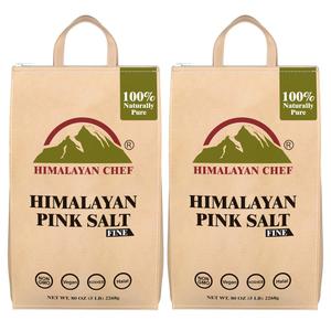 Himalayan Chef Pink Salt Fine Grain, 10 lbs (2x5 lbs Bags) - Pure, Natural, Kosher, Non-GMO, Mineral-Rich, for Cooking, Seasoning, Baking