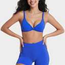 Adamotto Workout Shorts for Women - Scrunch Butt Lifting Booty Impact Shorts for Gym Fitness Running Biker- Klein Blue Medium (Blue, M)