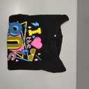 80s Shirts for Women Oversized Retro Off The Shoulder Top Disco 80s 90s Theme Party Outfit (Black, L)