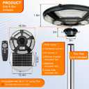 Outdoor Solar Pole Light - 750 LEDs High Brightness, Waterproof, Motion Sensor & Remote Control, Dusk to Dawn, Perfect for Yard, Garden, Pathway & Driveway