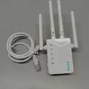 Best WiFi Extender Signal Booster for Whole Home - 13K Sq.Ft Coverage | 100% Faster Internet Extender WiFi Booster, 1-Button Setup Repeater Works with Any Router | Stop Buffering in Every Room (White)