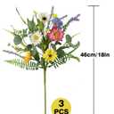 3 Bundles Artificial Daisy Flowers Fake Wildflowers Bouquet Silk Spring Summer Flowers Colorfull Faux Wild Flowers for Home Indoor Kitchen Table Vase Wedding Party Decoration