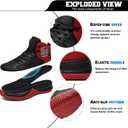 ASHION Unisex Kids Basketball Shoes Air Boys Girls High Top Sneakers Breathable Outdoor Cushioning Athletic Shoes