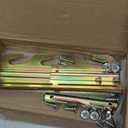 4Pcs #711 Bolt-On to Hook-On Bed Frame Conversion Brackets with Hardware Hook Plate,Headboard Hook Set, Hook on Bed Rails, Bed Frame Brackets