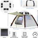 Automatic Inflatable Tent with Air Pump, Family Tents for Camping, Windproof Waterproof 3 Person Tent, Easy Set Up in 2-3 Min, Camping Essentials for Backyard Outdoo