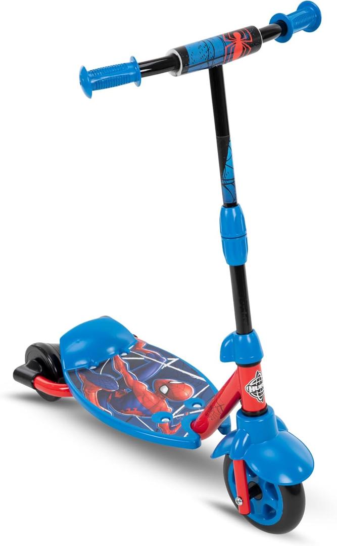 Huffy Toddler 3-Wheel Scooter for Kids, Multiple Colors & Licensed Character Graphics, Ages 3+, Durable Steel Frame, Wide Non-Slip Deck, Stable Lean-to-Steer Design, Light-Up Options, Girls/Boys