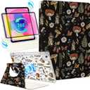Shorogyt for iPad Air 11 Inch Case (Air M4 2026, 8th Gen/M3 2025/M2)/Air 5th Generation 2022/Air 4th Gen 2020/Pro 11 Inch Case Magnetic Stand for Women - Cute 360 Degree Rotating Covers Girls Plant