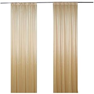 SweetEasy 2pcs 5ftx10ft Wedding Backdrop Curtains for Parties Birthday Baby Shower Bridal Home Party Festival Engagement Arch Party Stage Decorations Photography(Champagne)