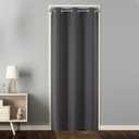 Joydeco Door Curtain for Closet Doors 78 Inches Long 1 Panel, Blackout Doorway Curtain for Open Closet Bedroom, Room Divider for Privacy (Grey, 40Wx78L)
