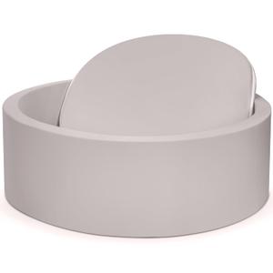 Foam Baby Ball Pit 35.4"x 11.8" for Toddlers, Soft Round Kiddie Playpen Ball Pool for Kids with Soft Memory Sponge, Ideal Gift for Babies Indoor Game(Balls not Included) Light Gray 35.4IN