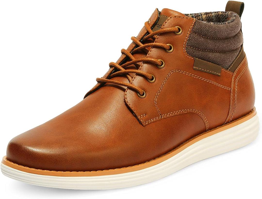 Bruno Marc Men's Mid Top Chukka Sneaker Lace Up Dress Boot (9.5, Tan)