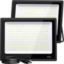 XXBSAZ LED Flood Light Outdoor, High Power Commercial Work Light, IP66 Waterproof, 6500K Daylight, Security Stadium Lights for Parking Lots, Workshop，Warehouses, （150 Watts）