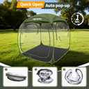 ARCTICSEA Thickened PVC Sports Tent - All-Weather Shelter Pod for 3-4 Person, Pop-Up Shelter, Instant Setup, Removable Top & Sealed Floor for Outdoor Events, Soccer, Rugby (Green)
