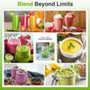 KOIOS BL319B Blender Cup with To-go Lid Replacement,22OZ Blender Cups,Compatible BL219B, BL328B, BL337B, BL309B Smoothies Blender