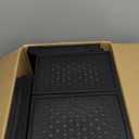 Pinkpum XXL Shoe Storage Box Fit for Size 14, Clear Plastic Stackable Shoe Organizer for Closet 12 Pack, Shoe Containers Sneaker Storage Black