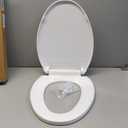 Mayfair Cassel Slow Close Toilet Seat, Easy Clean, Non Slip Premium Wood Seat, Easy Install, Made in USA, Elongated, White