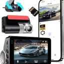 4K Dash Cam Front and Rear, G-Sensor, Free 64GB Card Included, 5.8GHz WiFi with Dash Camera for Cars, Time-Lapse Recording, 3" HD IPS, 24H Parking Mode,Night Vision